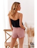 Shorts fastened with buttons, dark pink 381 - Online store - Boutique